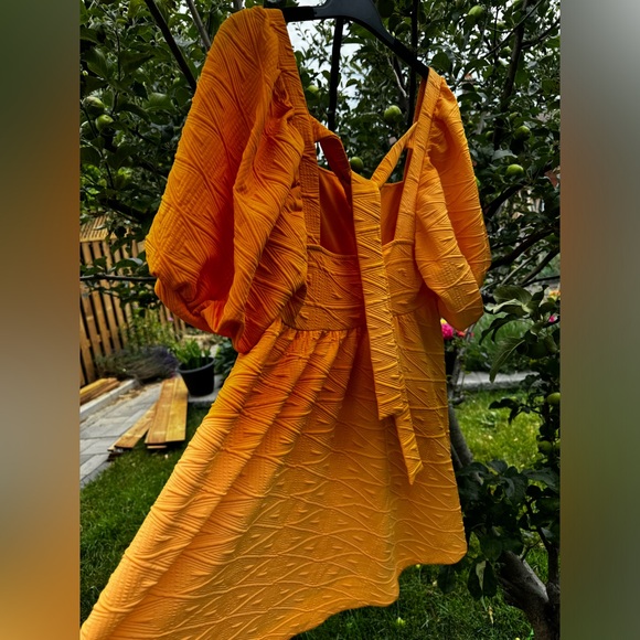 FREE PEOPLE Violet Mini Dress - Carrot Ginger - Size L - Picture 5 of 15